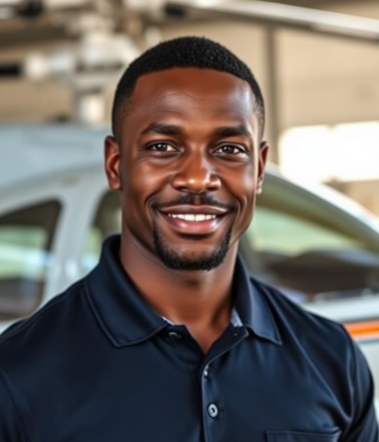Portrait of Ray Okafor, Senior Flight Instructor